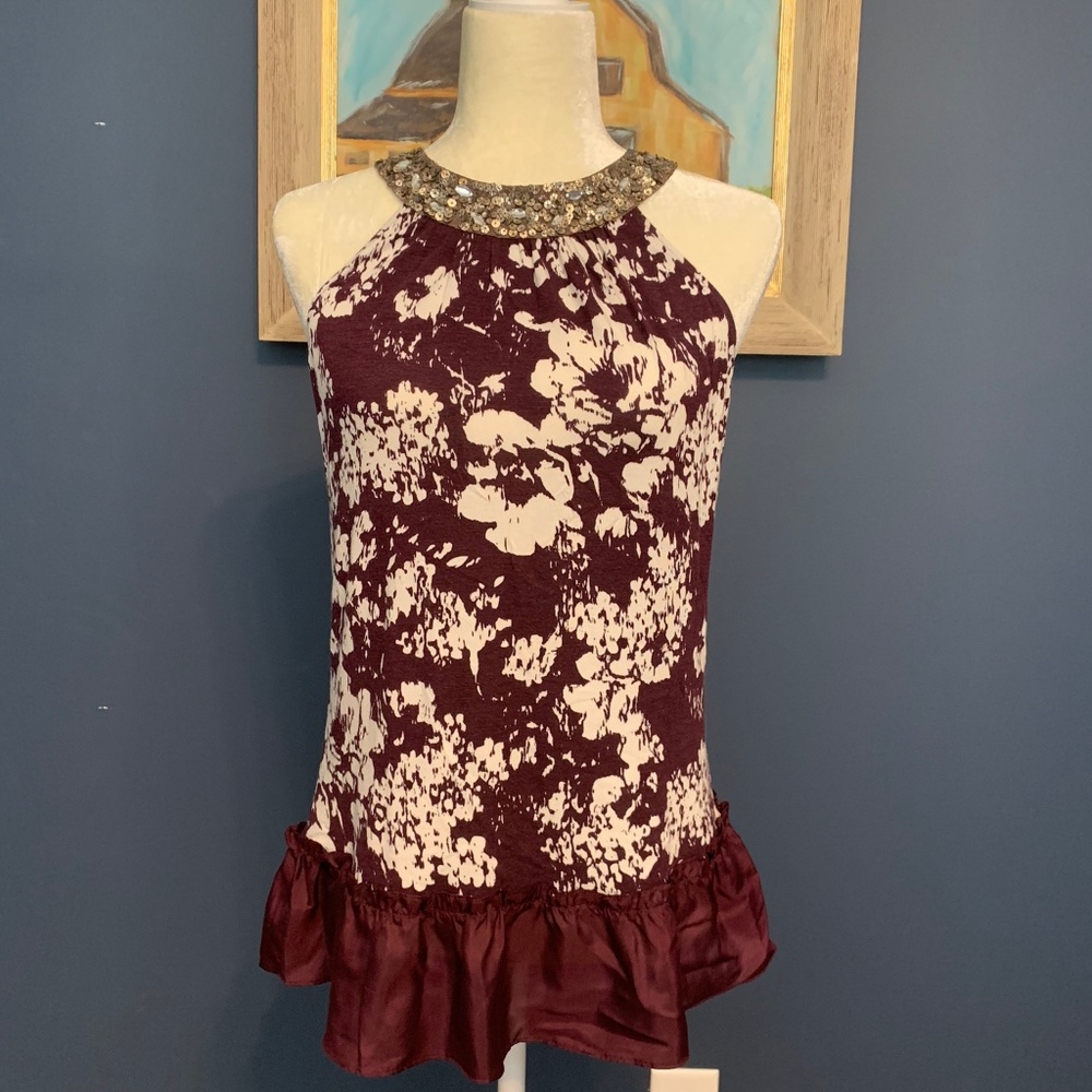 Anthroplogie sz M blouse w/ sequins *like new